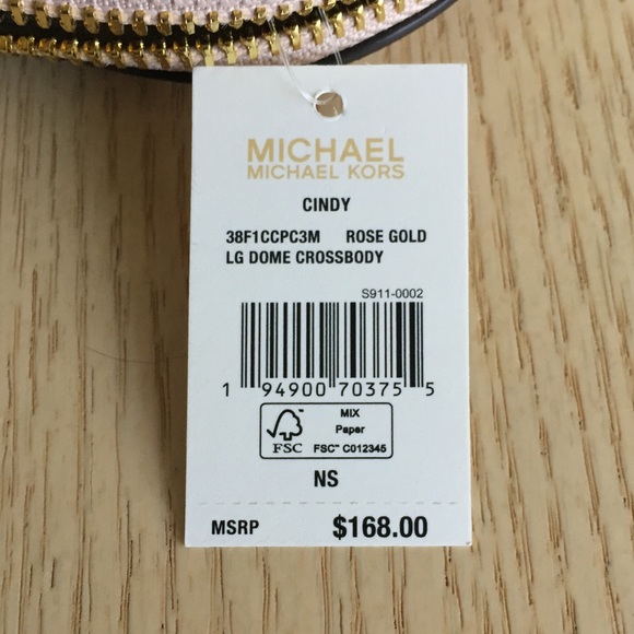 Michael Kors Cindy Rose Gold Dome Crossbody Bag - Picture 15 of 16